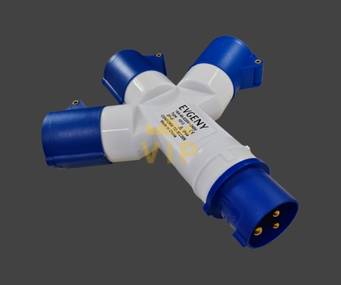 Ổ cắm nối chia 3 ngã 3P 16A 220V IP44 EVGENY