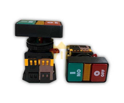 Nút nhấn đôi ON-OFF có đèn phi 30mm 10A AC 220V EVGENY