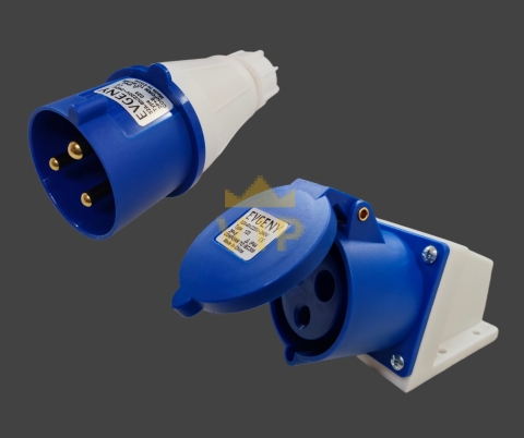 Ổ cắm công nghiệp gắn nổi 3P 32A IP44 230V EVGENY