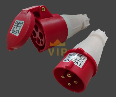 Phích cắm công nghiệp 4P 16A IP44 400V EVGENY